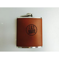 Leather Wrapped Flasks 7 oz